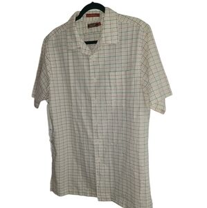 Cremieux Men's Multi-Color Short-Sleeve Button Down Shirt Size Large